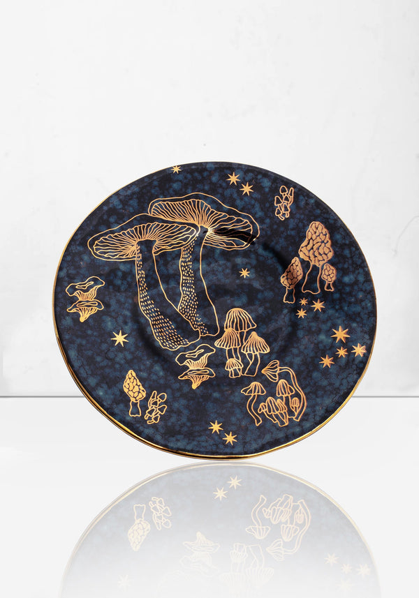 Faefire Foiled Mushroom Print Trinket Dish