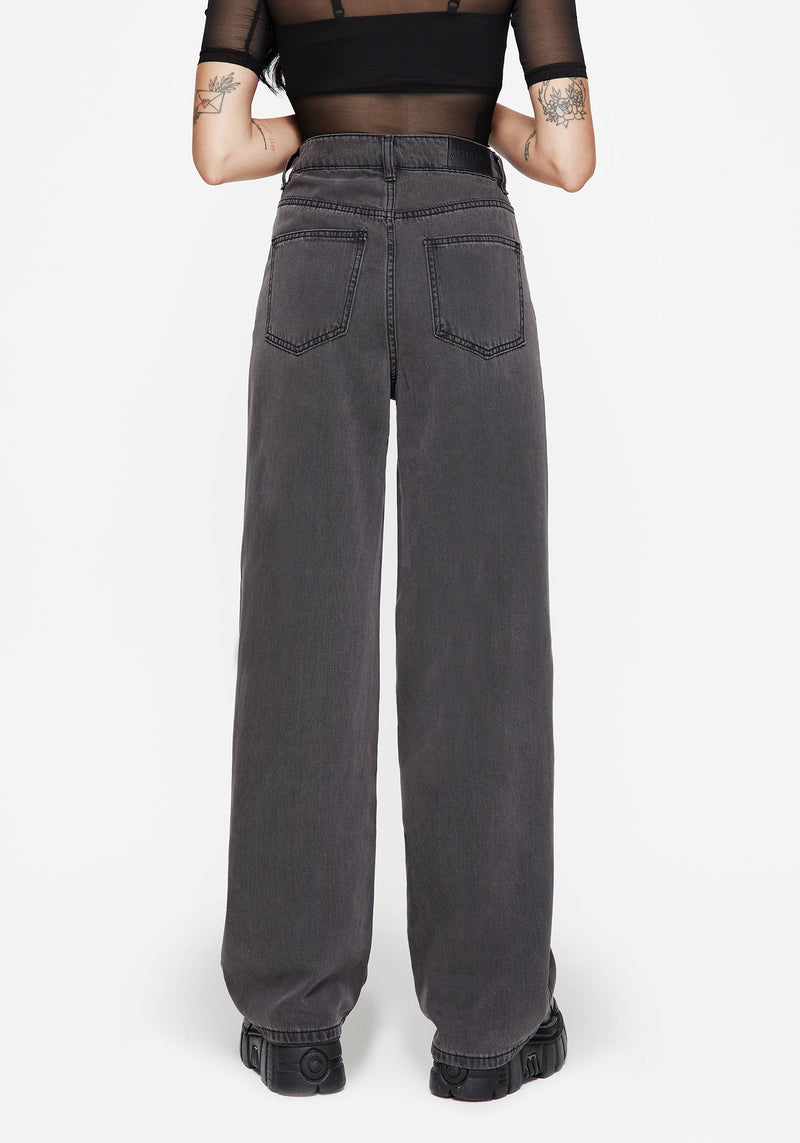 Nara Weit Bein Abgenutzt Gothic Embroidery Jeans