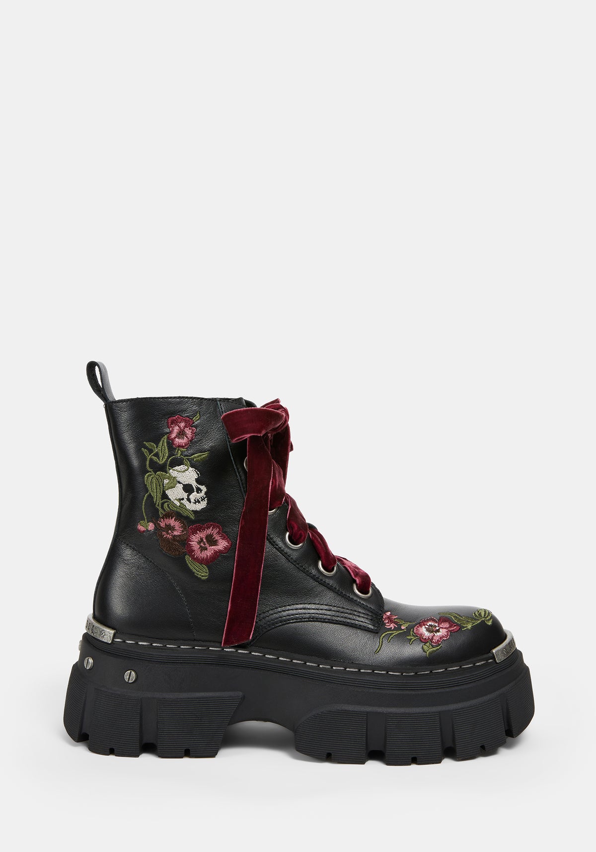 Drunella Embroidered Leather Boots