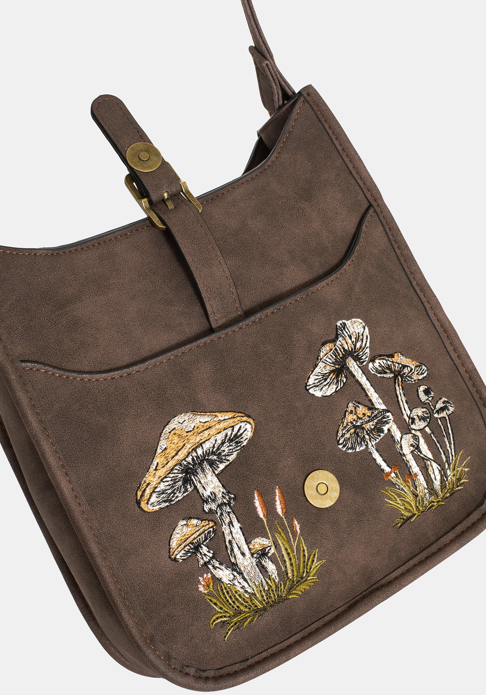Dapperling Pilz Bestickt Crossbody Tasche