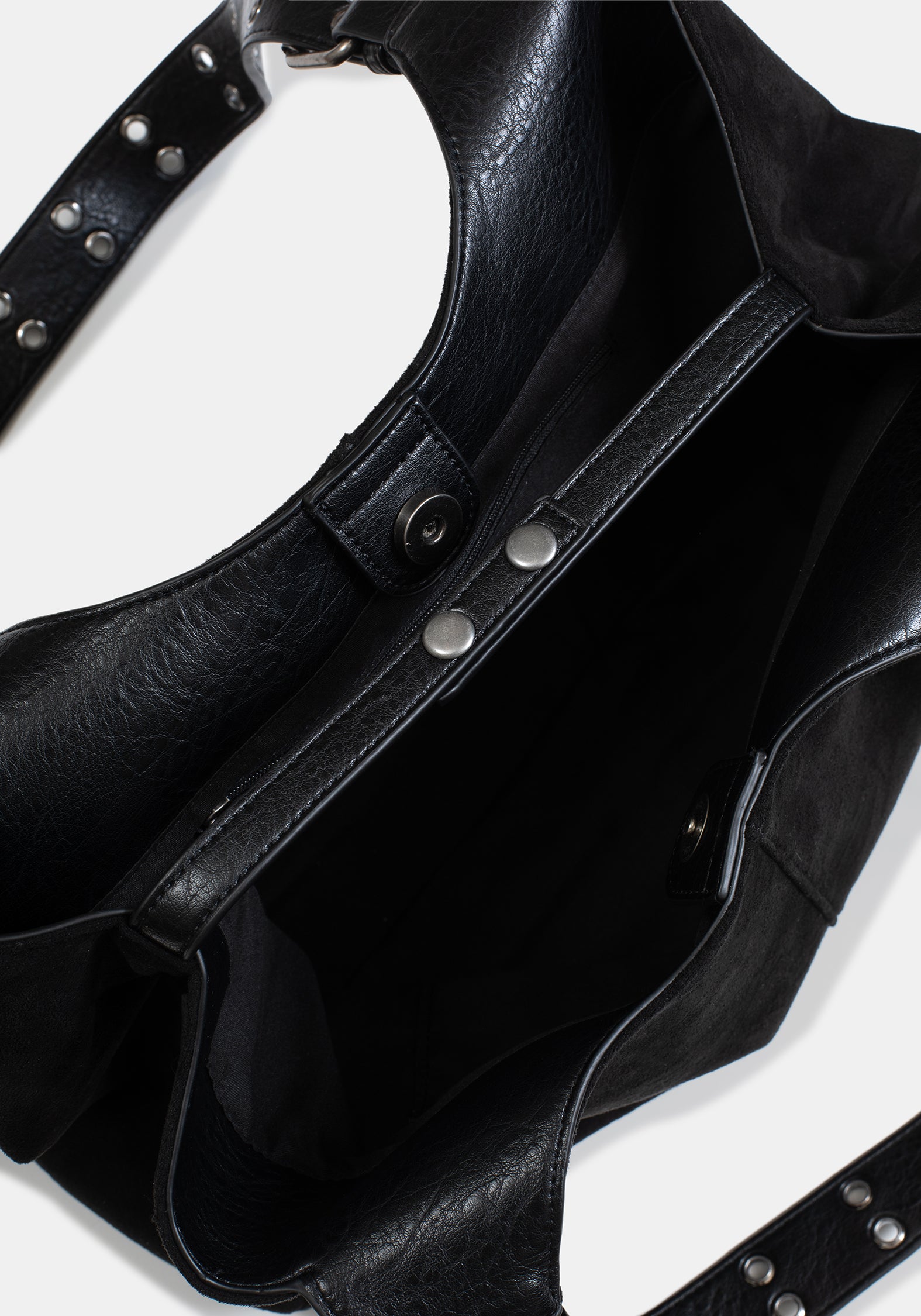 Ophelia Black Belted Shoulder Bag