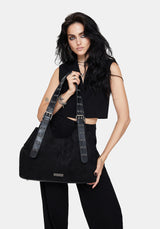 Ophelia Black Belted Shoulder Bag