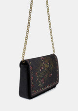 Kobra Snake Embroidered Crossbody Bag