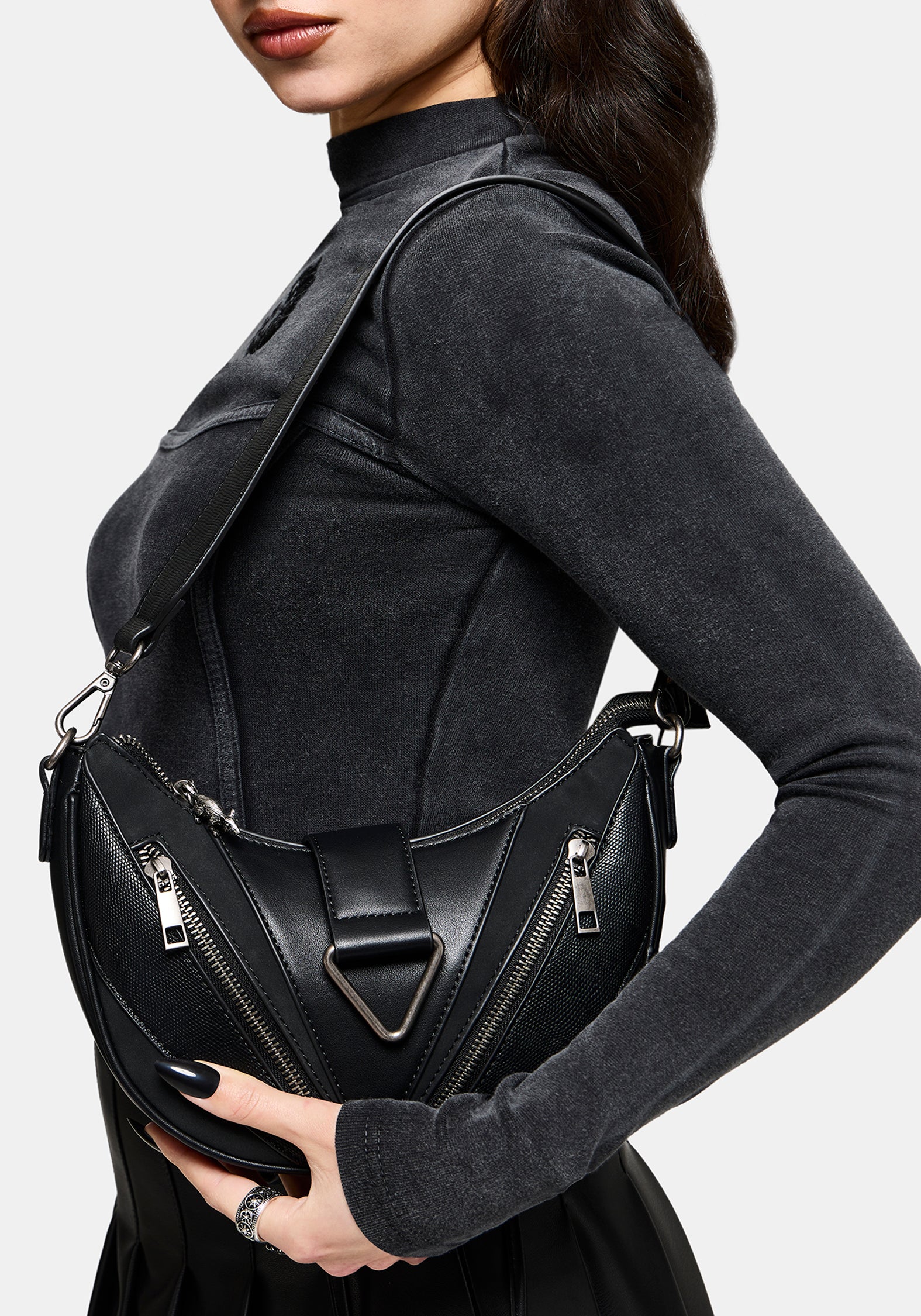Colette Rat Reißverschluss Triangle Beschläge Schulter Tasche