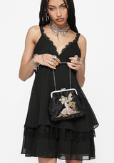 Faela Fairy Embroidered Satin Bag