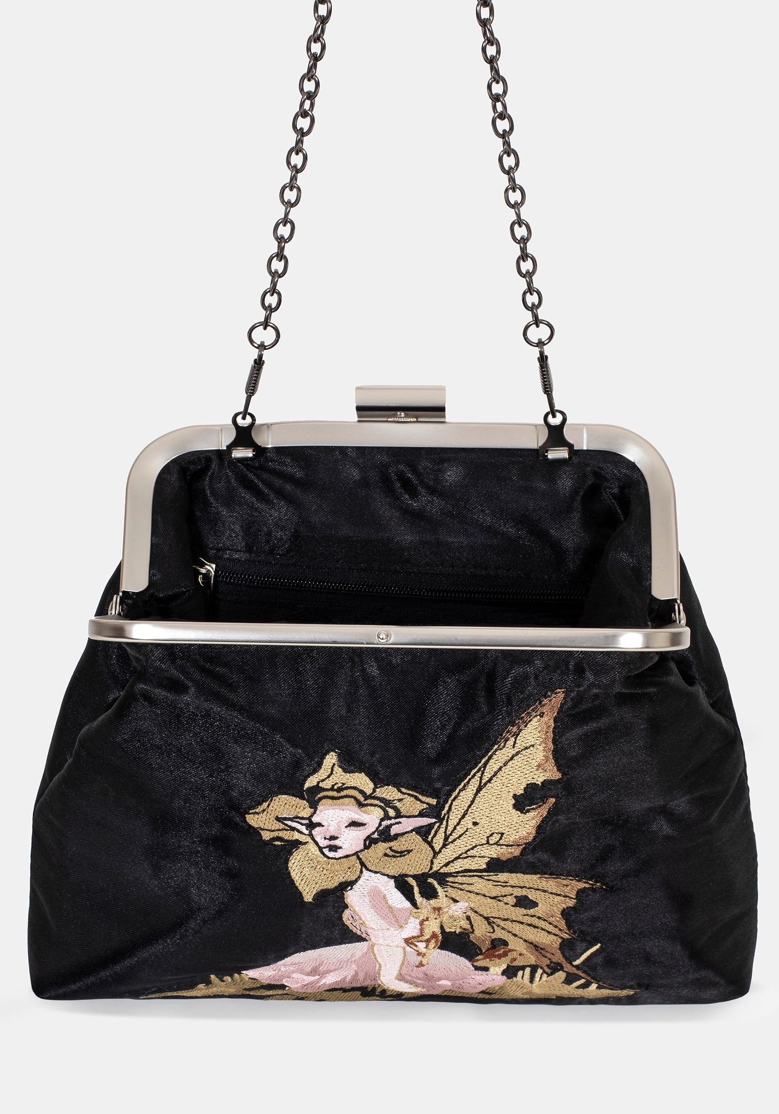 Faela Fairy Embroidered Satin Bag