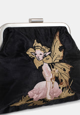 Faela Fairy Embroidered Satin Bag
