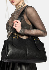 Rosamoth Schnalle Schulter Tasche - Schwarz