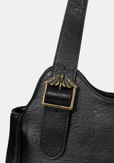 Rosamoth Schnalle Schulter Tasche - Schwarz