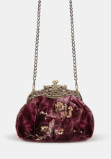 Zariah Embroidered Kiss Lock Bag