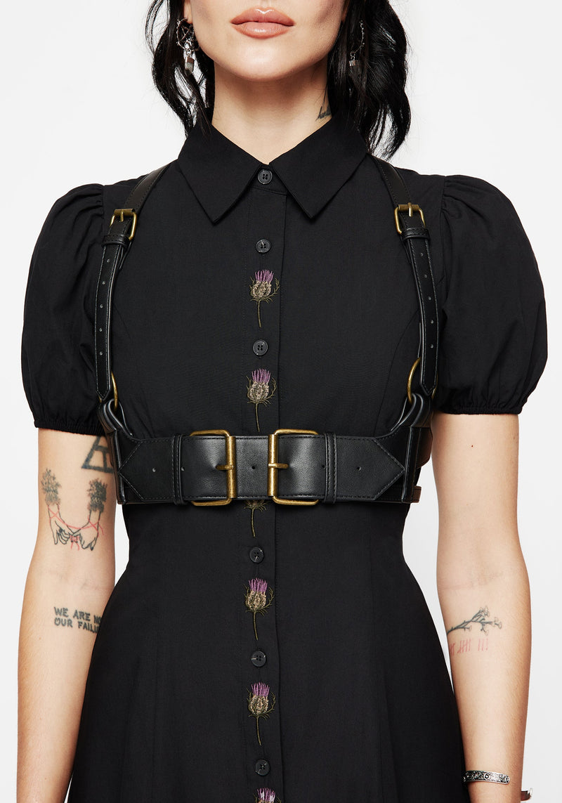 Agatha Cut Out Side Detail Harness Disturbia Agatha Cut Out Side Detail Harness Disturbia