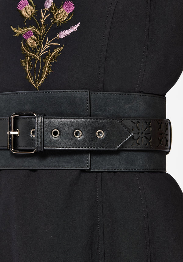 Eugenia Kreuz Schnitt Raus Detail Kunst- Suede Taille Gürtel