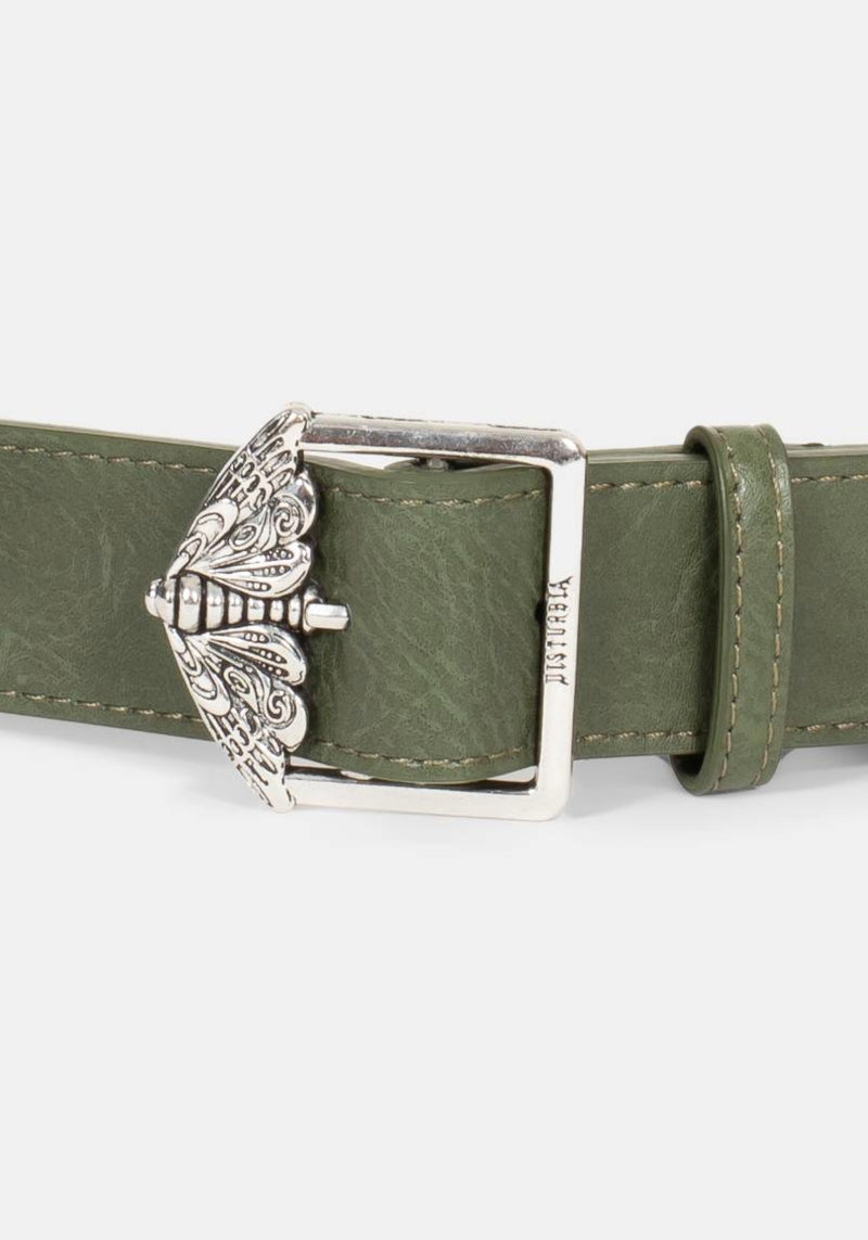 Rosamoth Debossed Buckle Belt - Green