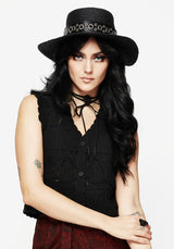 Banish Eyelet Belted Sun Hat