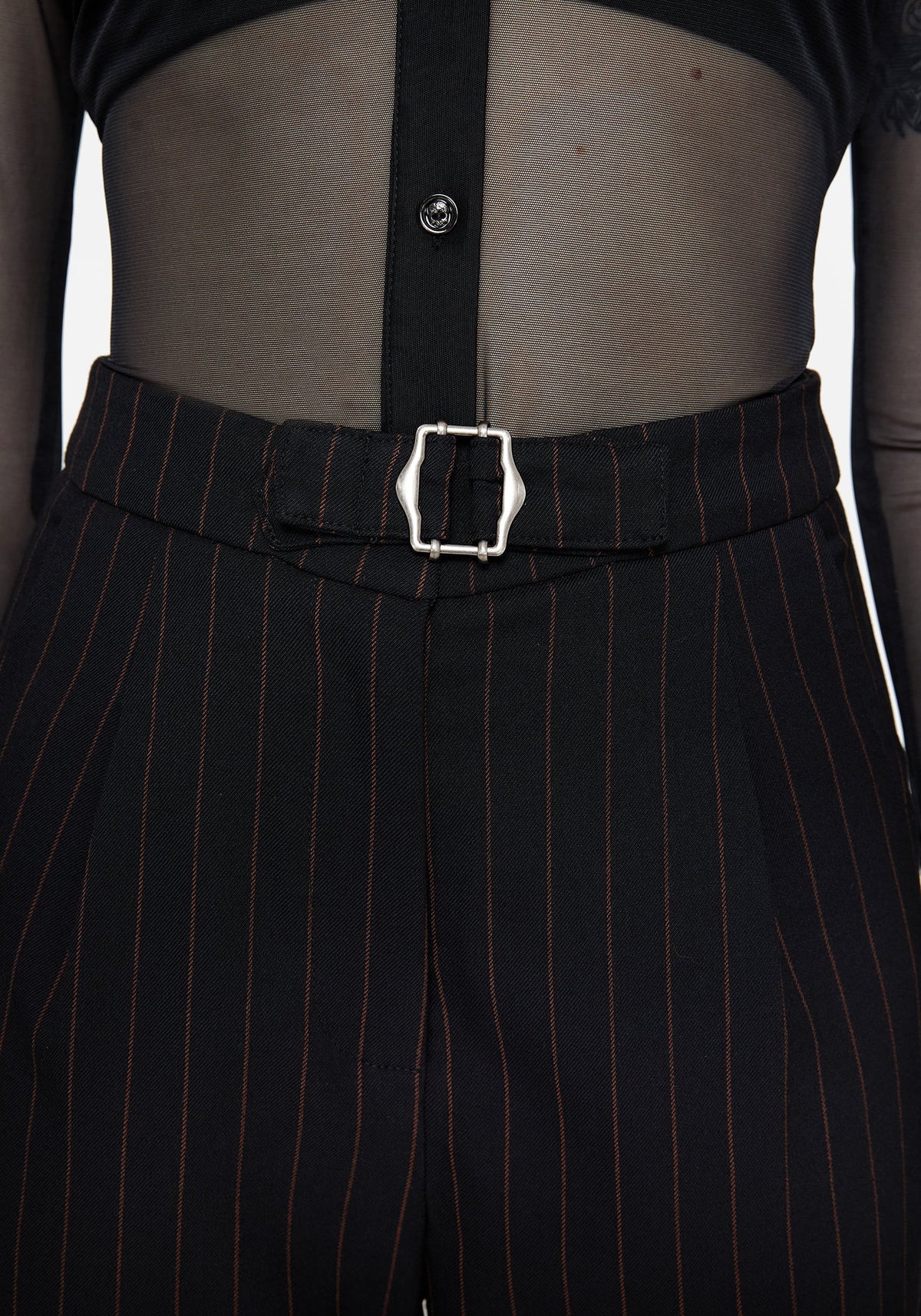 Enyo Gürtel Detail Streifen Weit Bein Hose