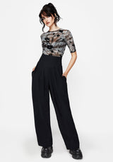 Brenna Korsett Hoch Taille Weit Bein Hose