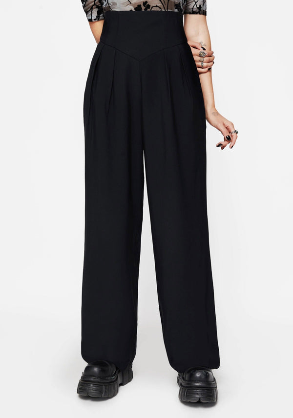 Brenna Korsett Hoch Taille Weit Bein Hose