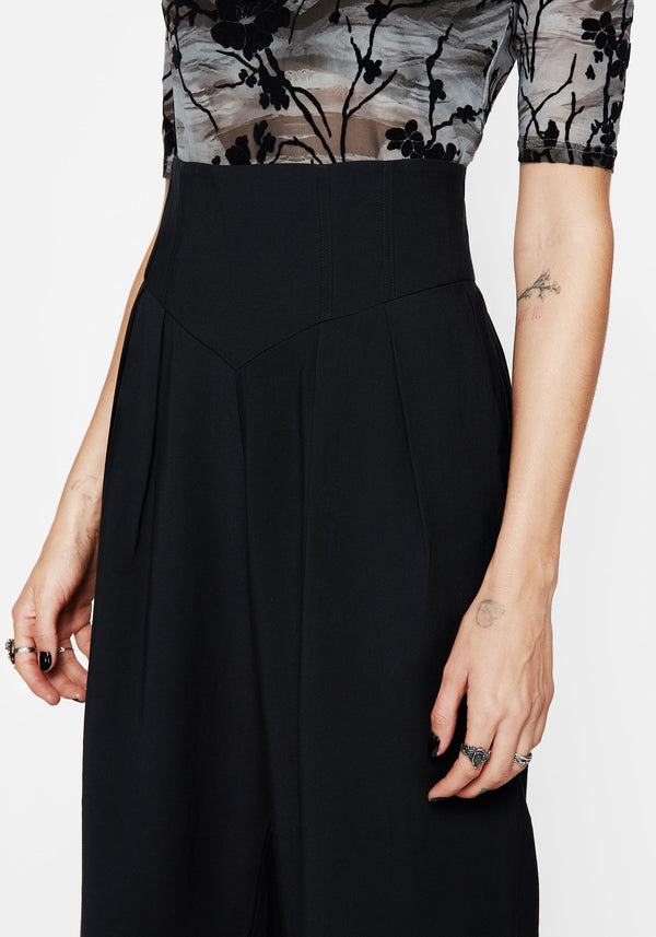 Brenna Korsett Hoch Taille Weit Bein Hose