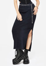 Christina Baumwolle Washed Side Geteilt Maxi Rock