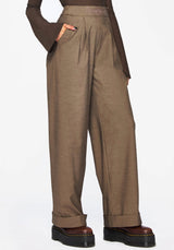 Mystisch Bestickt Turn Hoch Weit Bein Hose