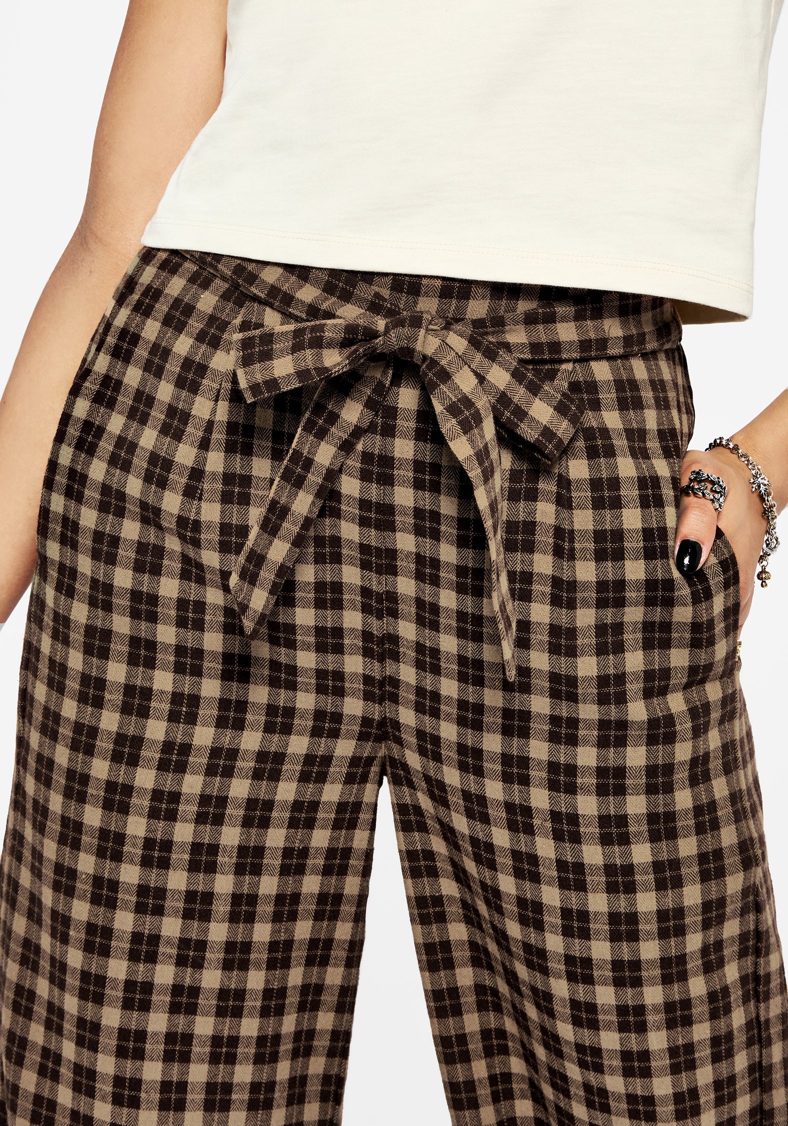 Terra Weit Bein Culotte Hose - Braun