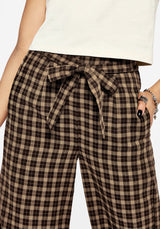 Terra Wide Leg Culotte Trouser - Brown