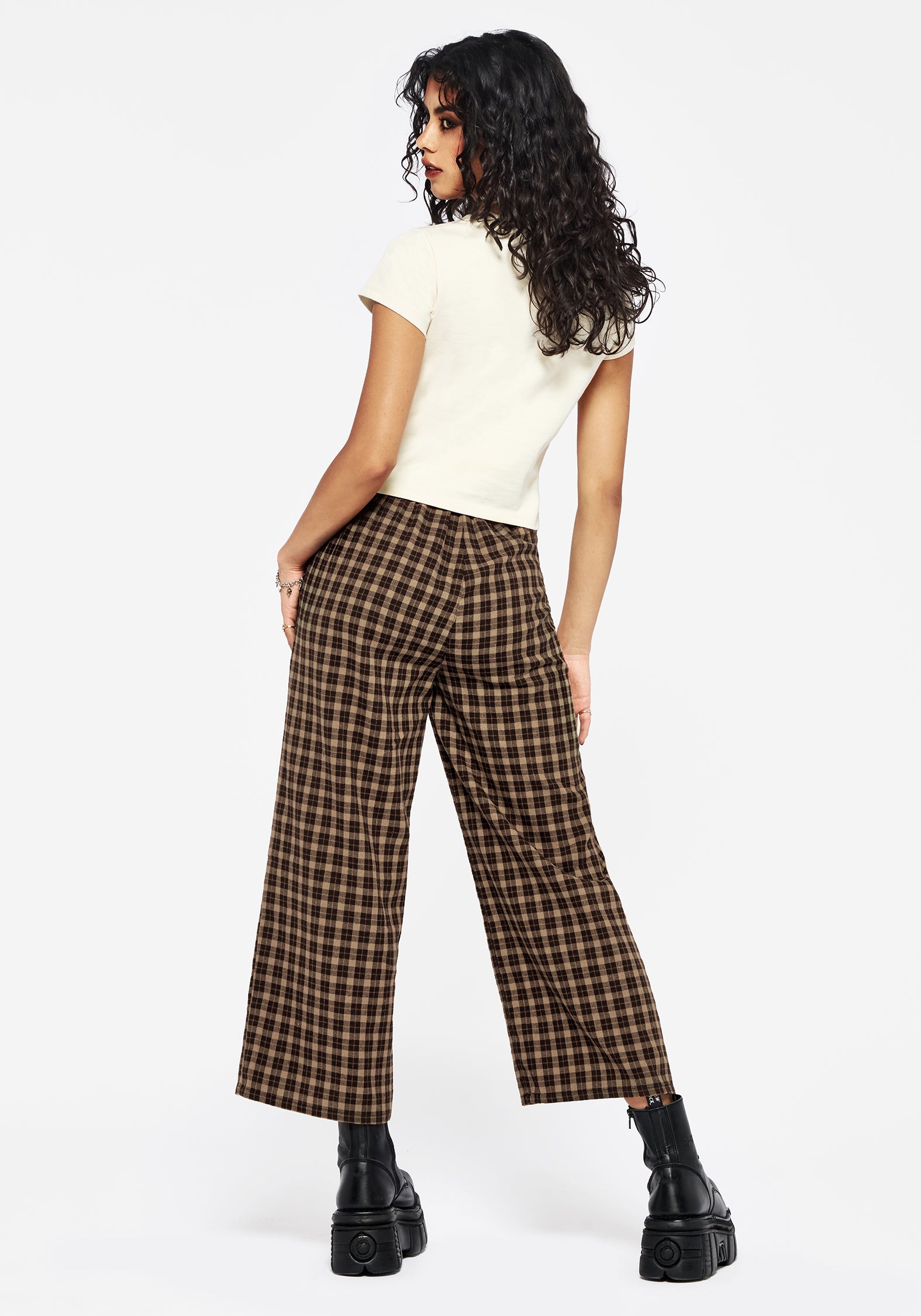 Terra Weit Bein Culotte Hose - Braun
