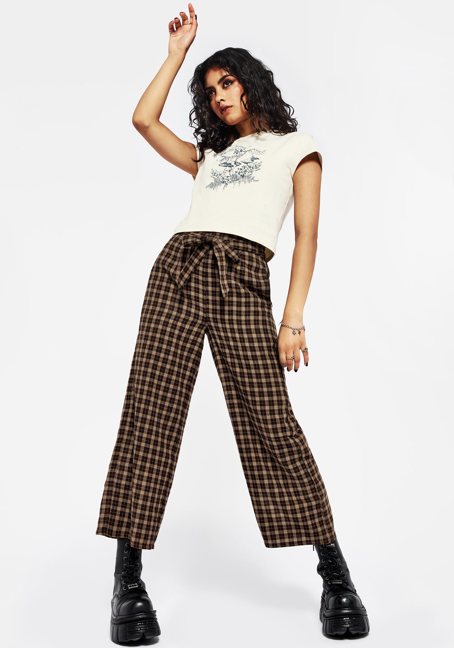 Terra Weit Bein Culotte Hose - Braun