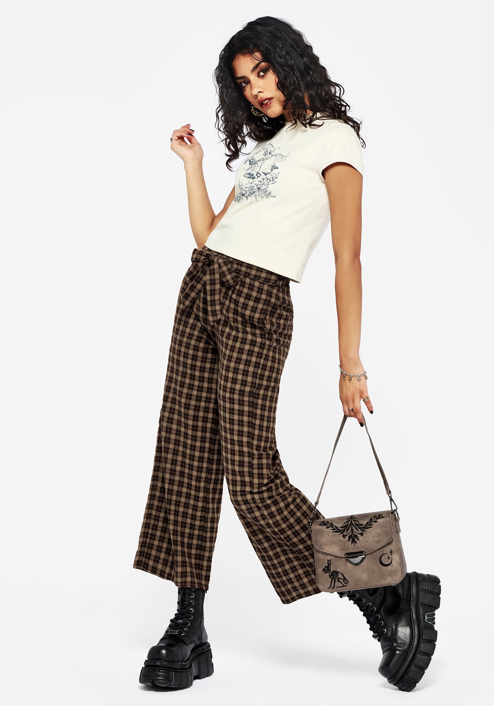Terra Weit Bein Culotte Hose - Braun