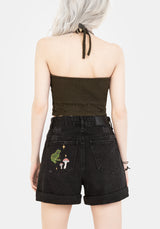Swamplife Bestickt Denim Shorts
