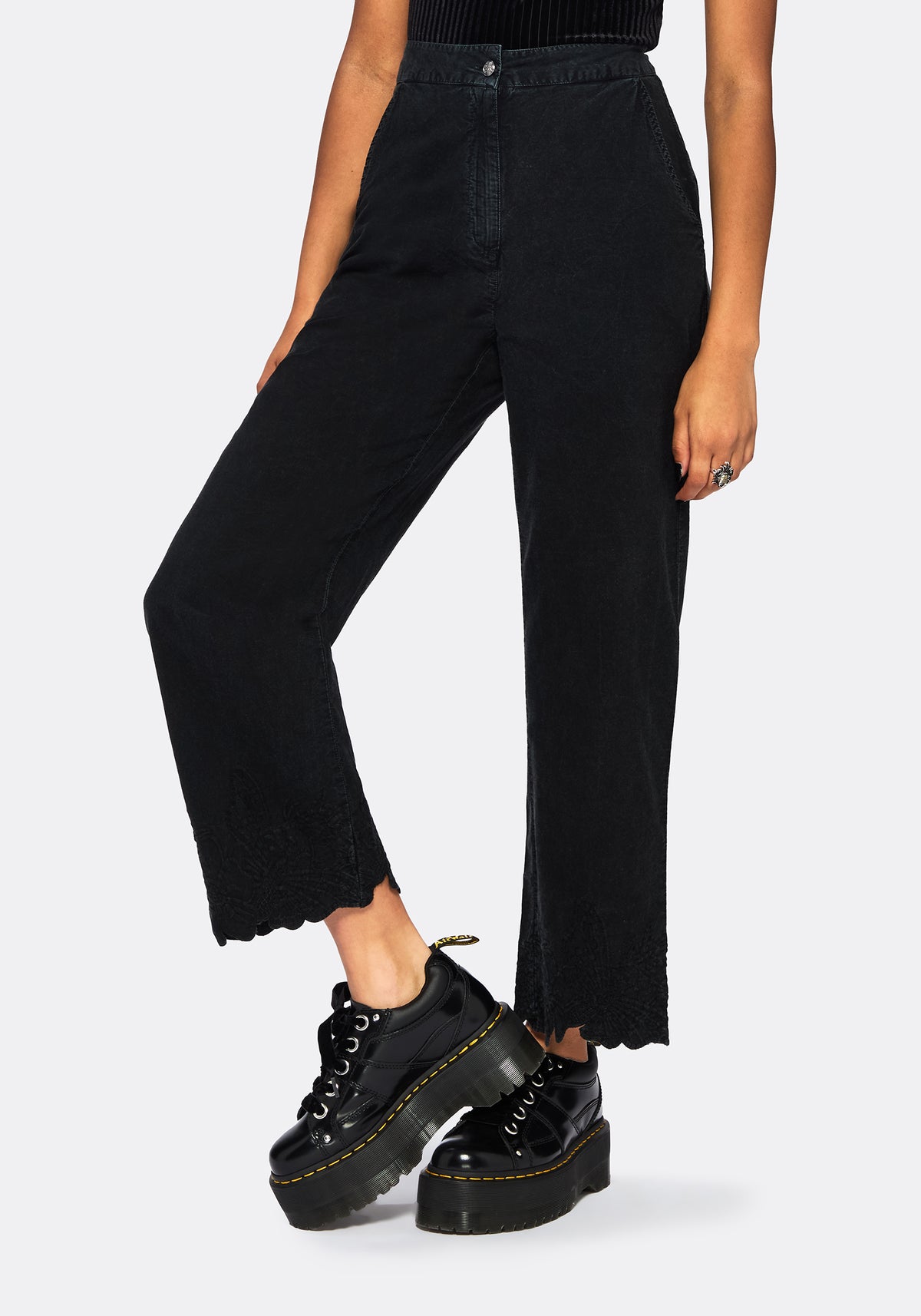 Ceres Baumwolle Motte Broderie Saum Hosen