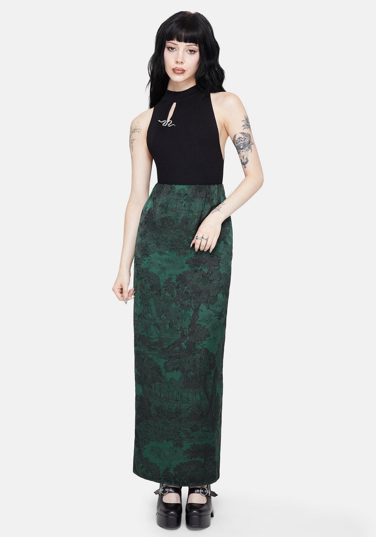 Solara Toile Druck Maxi Rock