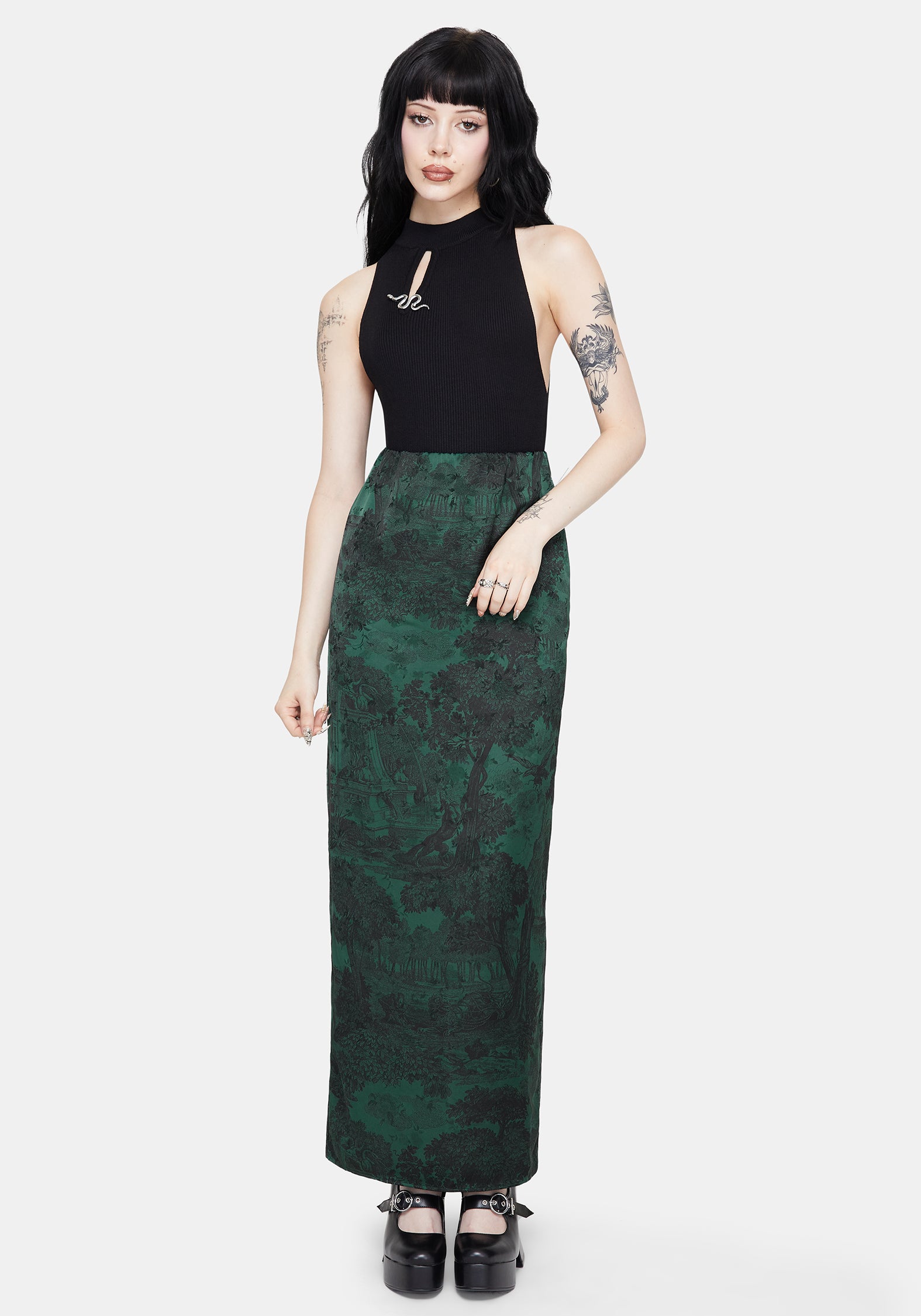 Solara Toile Druck Maxi Rock