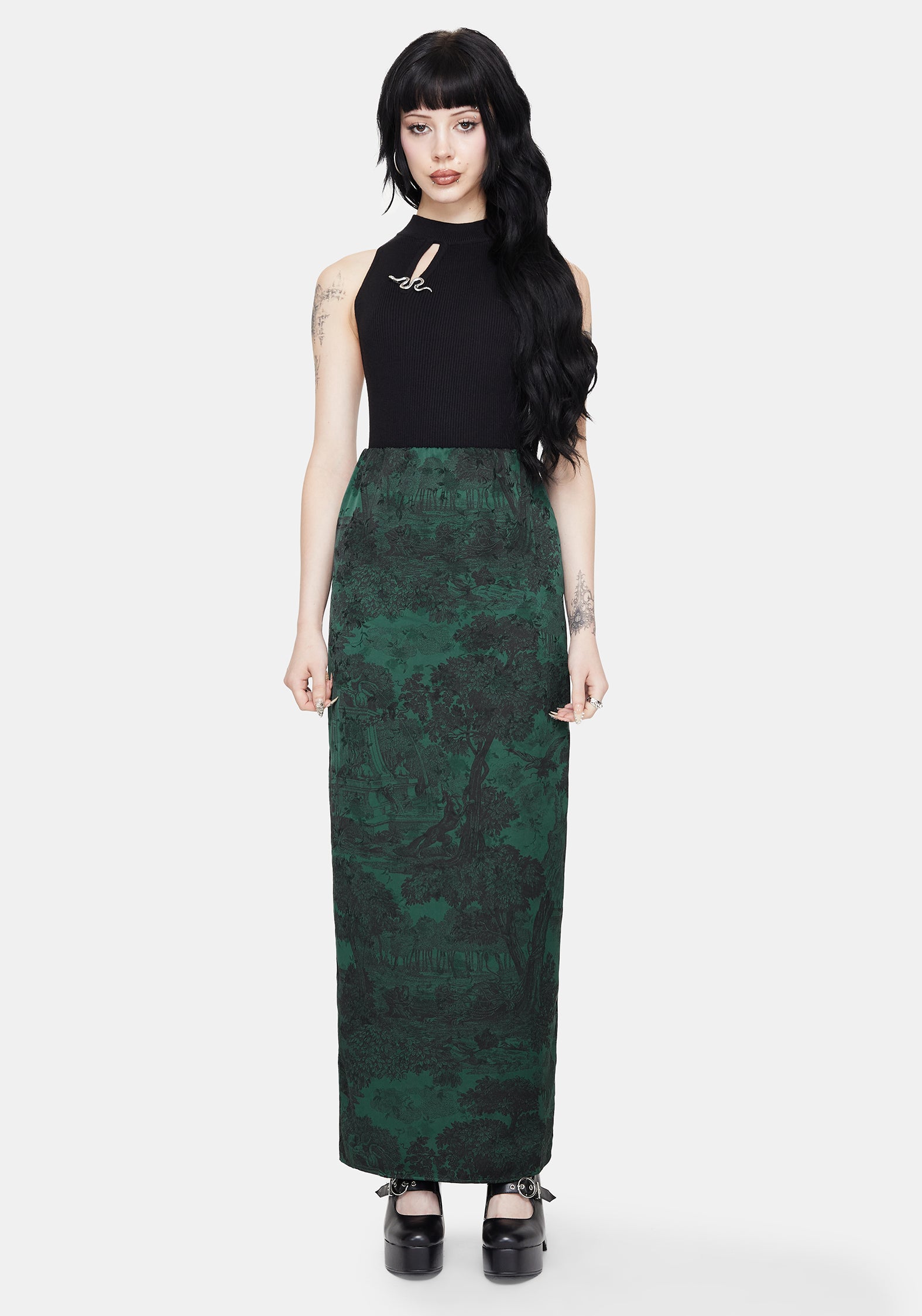 Solara Toile Druck Maxi Rock