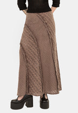 Summerisle Baumwolle Broderie Detail Midaxi Rock