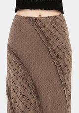 Summerisle Baumwolle Broderie Detail Midaxi Rock