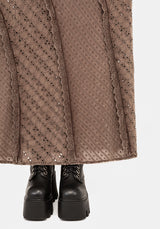 Summerisle Baumwolle Broderie Detail Midaxi Rock