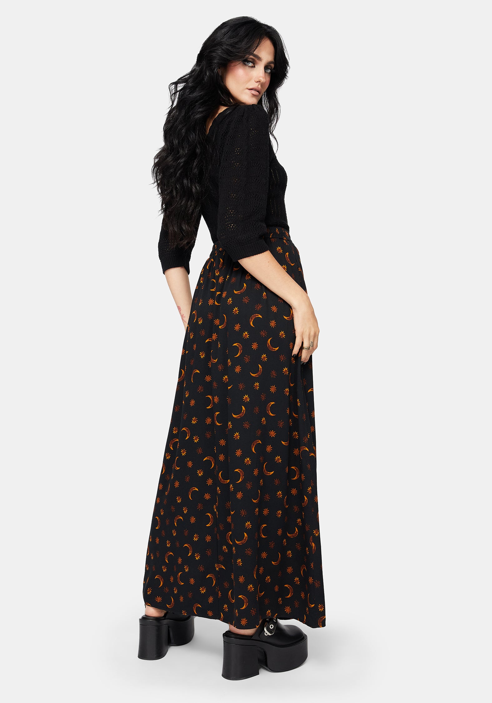 Elura Celestial Druck Maxi Rock
