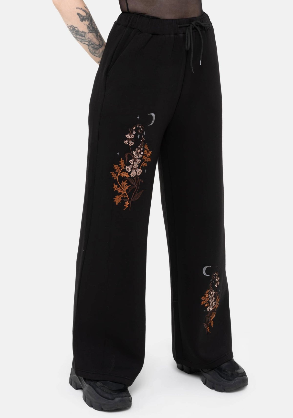 Fingerhut Bestickt Gerade Bein Jogger
