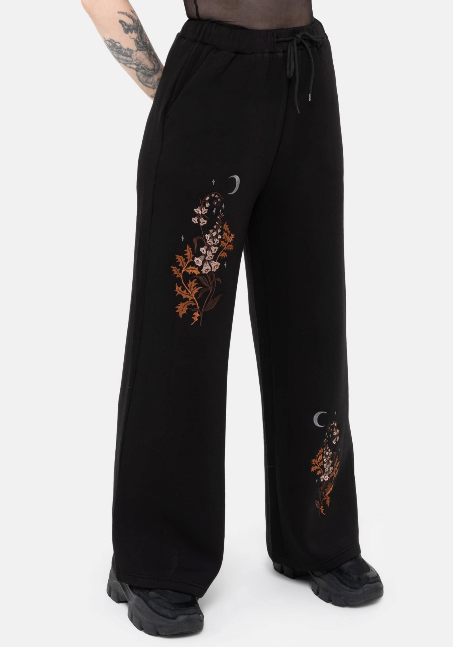 Fingerhut Bestickt Gerade Bein Jogger