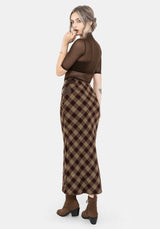 Wane Check Buckle Midaxi Skirt