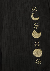 Griffinfly Embroidered Lettuce Hem Pyjama Short