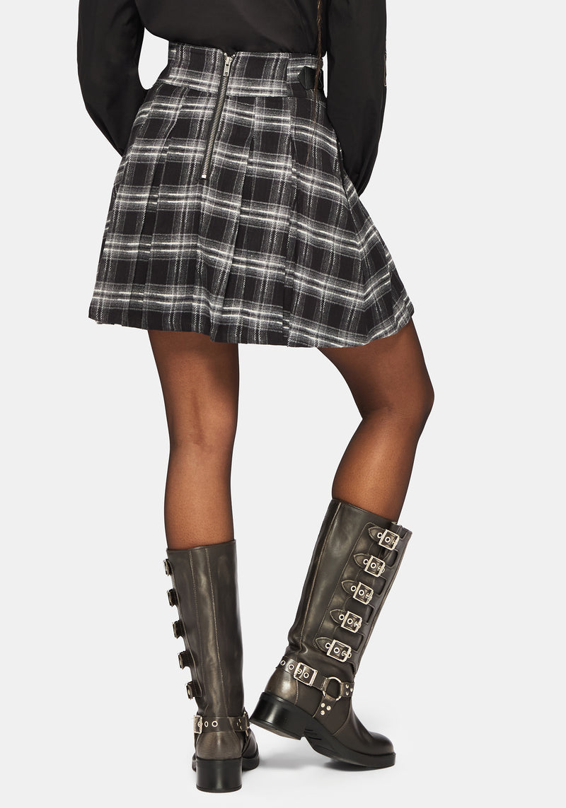 Rowenna Check Buckled Mini Skirt