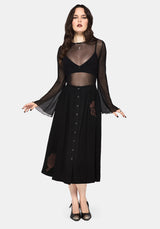 Hexborn Baba Yaga Embroidered Midi Skirt
