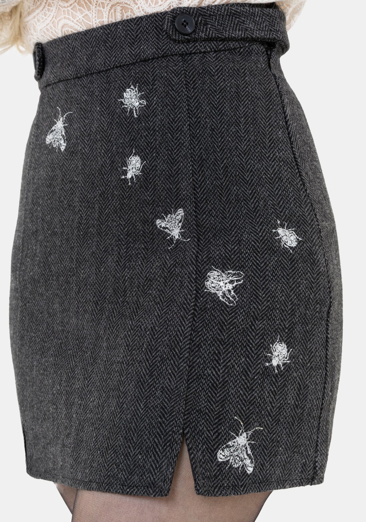 Chrysina Käfer Pailletten Embellished Plissiert Mini Rock