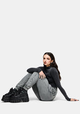 Sylph Fallen Taube Bestickt Mit Manschetten Jogger