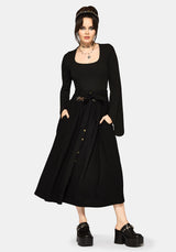 Abellona Embroidered Tie Waist Midaxi Skirt