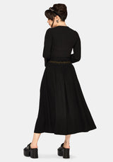 Abellona Embroidered Tie Waist Midaxi Skirt