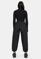 Nirah Embroidered Black Balloon Trouser