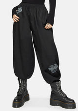 Nirah Embroidered Black Balloon Trouser